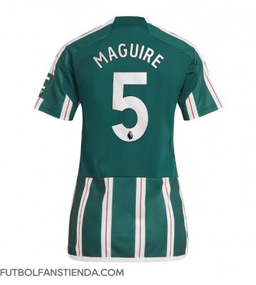 Manchester United Harry Maguire #5 Segunda Equipación Mujer 2023-24 Manga Corta